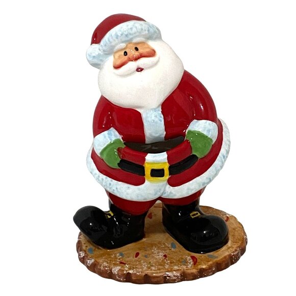Home Interiors Santa Spoon Holder Christmas Holiday Kitchen Decor Ceramic Cook - Picture 1 of 6